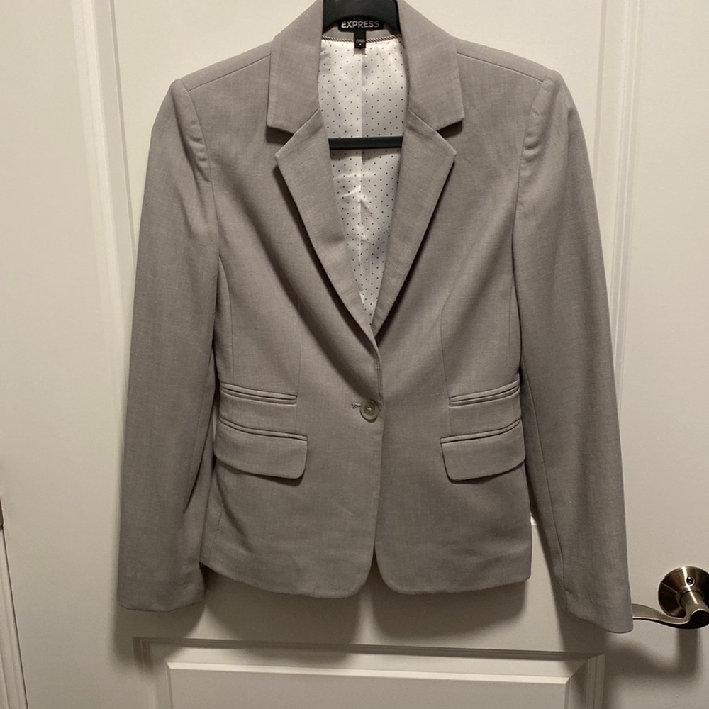 Express Light Gray Blazer (Size 0)